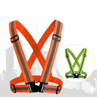 骑行反光背带  松紧带反光背心