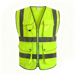 多袋款反光背心可印字 反光马甲多色可选
