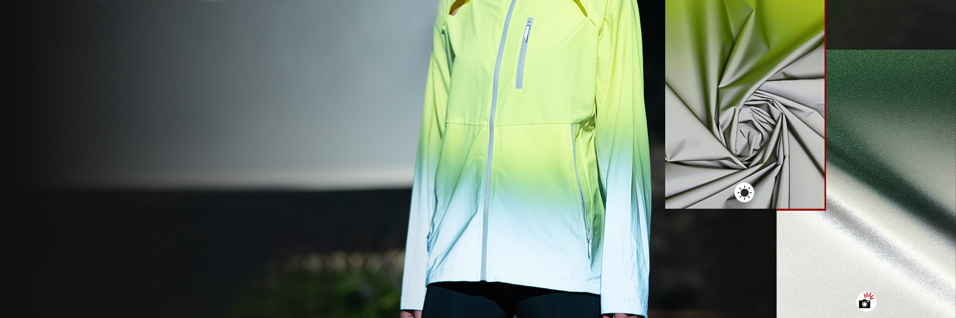 渐变反光面料彩色反光布